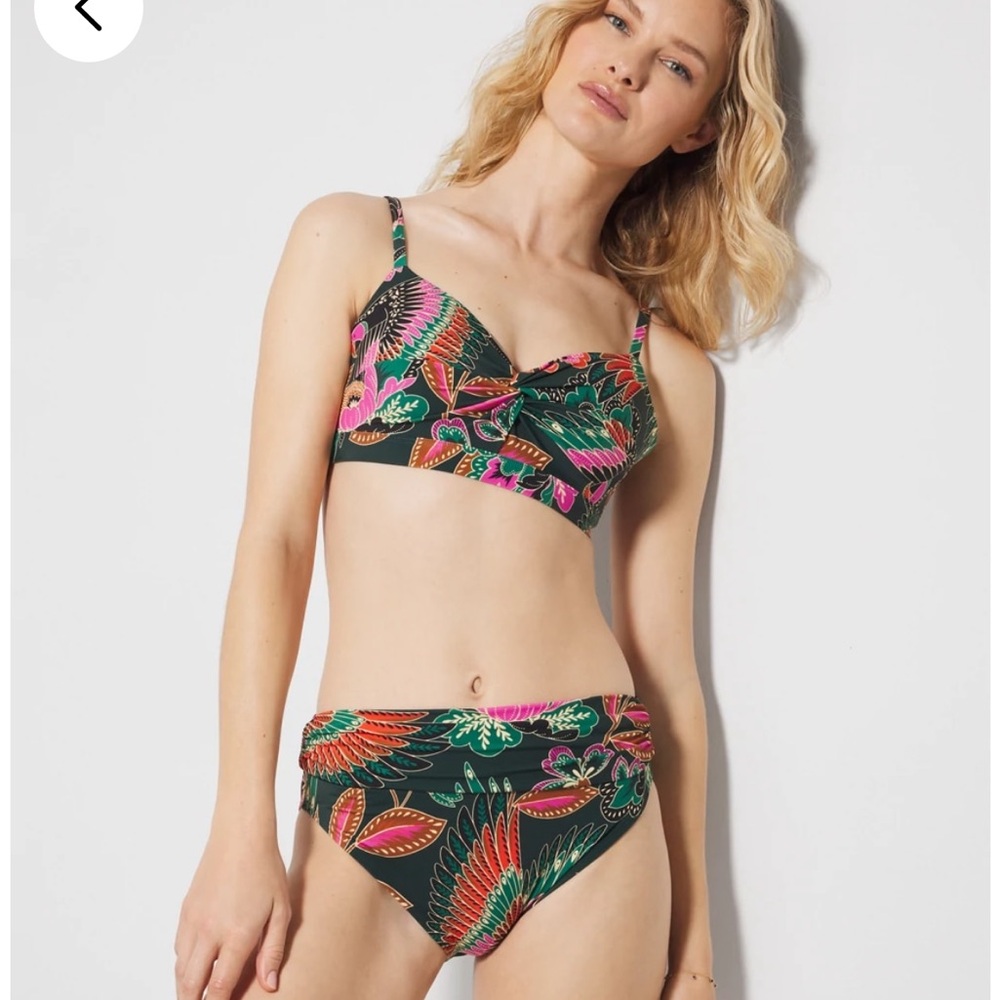 NWT Soma Swim Enbliss Wireless Bikini Top, 36B, Parrot-ise Lush Emerald